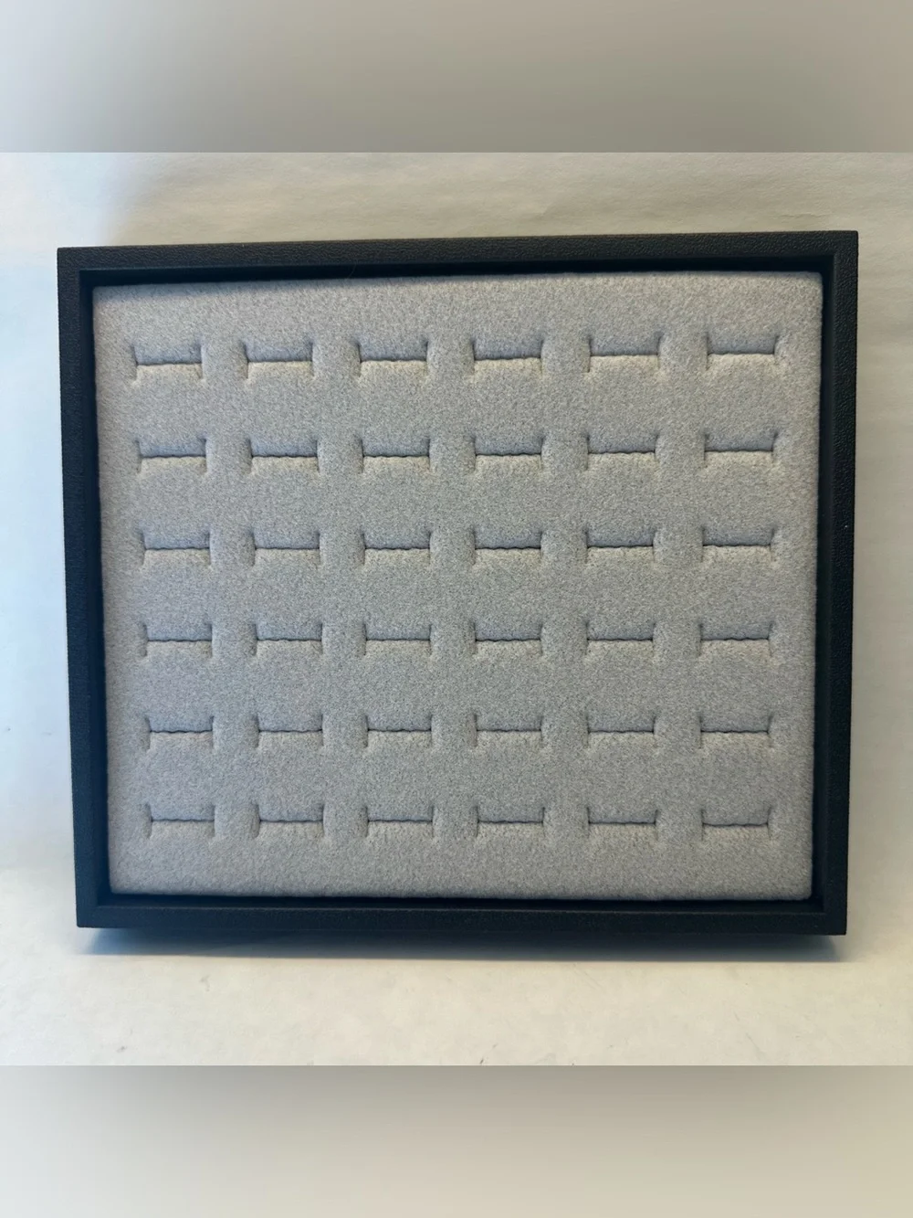 4 Pack 36 Slot Ring Foam Jewelry Display 1/2 Half Size Tray Insert Grey Gray Pad